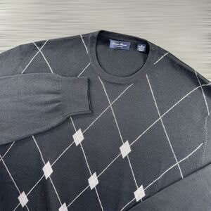 Linea Rossa Sweater Mens XL Signature Argyle Diamond Merino Wool Patrick Assaraf